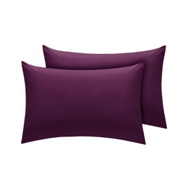 Indus Textiles Pillow Cases Polycotton Percale easy care Soft Pair of Pillows,Pair of Housewife Pillowcases –Purple