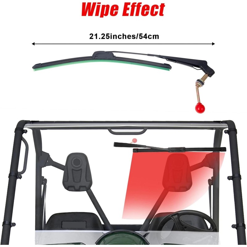 OFIG UTV Wiper Kit Hand Operated Manual Windshield Compatible with...