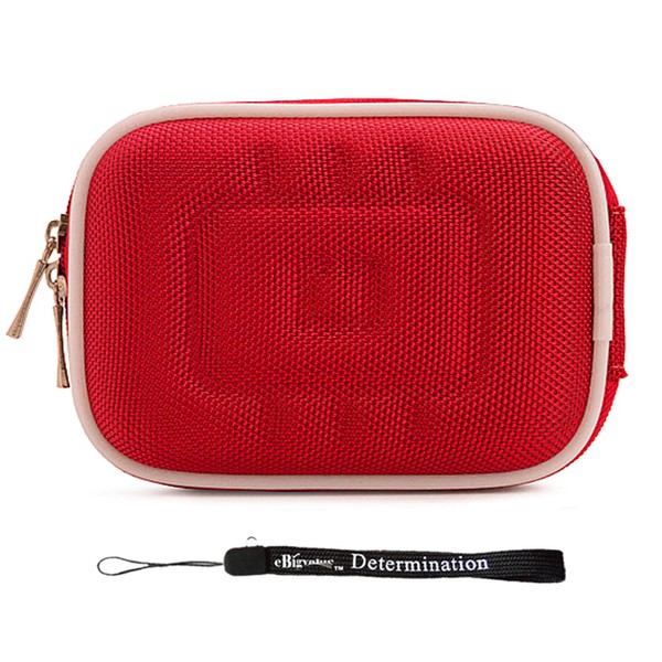 Red Nylon Durable Slim Cover Cube Carrying Case with Mesh