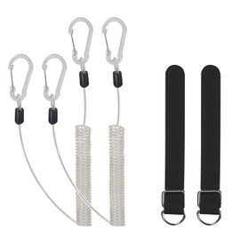 Vefungyan Fishing Pole Safety Tether Lanyard: Heavy Duty Kayak Paddle Leash Retractable and tie strap for Paddle Board Fishing