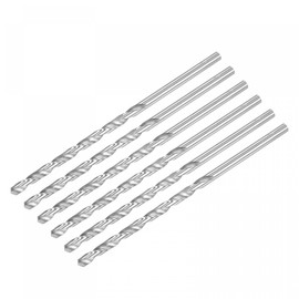 sourcing map HSS(High Speed Steel) Extra Long Twist Drill Bits, 6mm Drill Diameter 160mm Length 6 Pcs