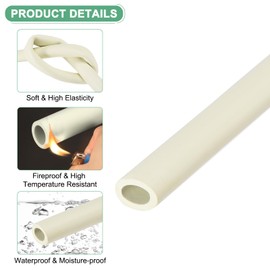 M METERXITY Pipe Insulation Foam Tube, 22mm 7/8" ID 32mm OD 3.3Ft 1m Length, Soft Flexible Foam Tubing Pipe Foam Insulation for Handle Grip Support/Guitar Stand/Roof Racks [White]