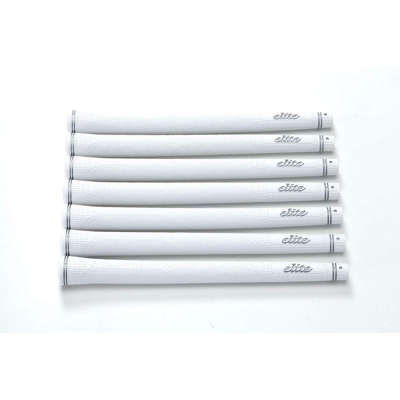 elitegrips CX50 Golf Grips, Set of 7, Silver White with