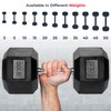 Iron Crush Hex Dumbbells - PVC Coated Weights, Chrome-Plated Knurled