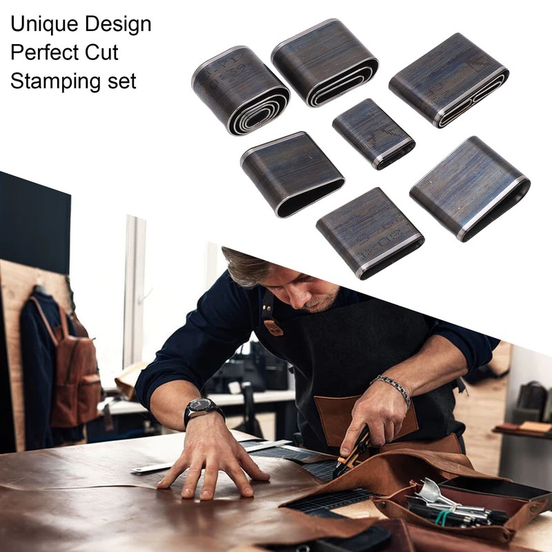 17 Pcs Oval Leather Punching Die Set Mold Cutting Kit