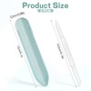 2Pcs Glass Cuticle Pusher with Leather Case, Dual Ended Cuticle