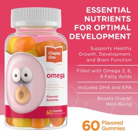 Zahler Omega 3 Gummies for Kids Chewable DHA EPA Vegan Fruit Flavor 60 Count