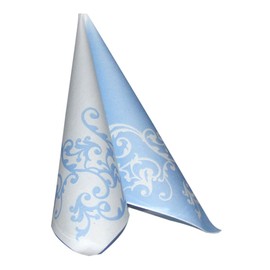 Mank Wedding Decoration Folding Table Napkins 40x40cm 50pcs Blue and White