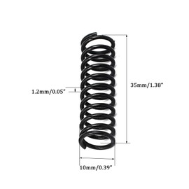 TOP-VIGOR 10Pcs Compression Spring, 1.2mm Wire Dia, 10mm OD, 35mm Free Length Dual Extended Durable Dual Hook Tension Spring for Furniture Screen Doors Repair Projects