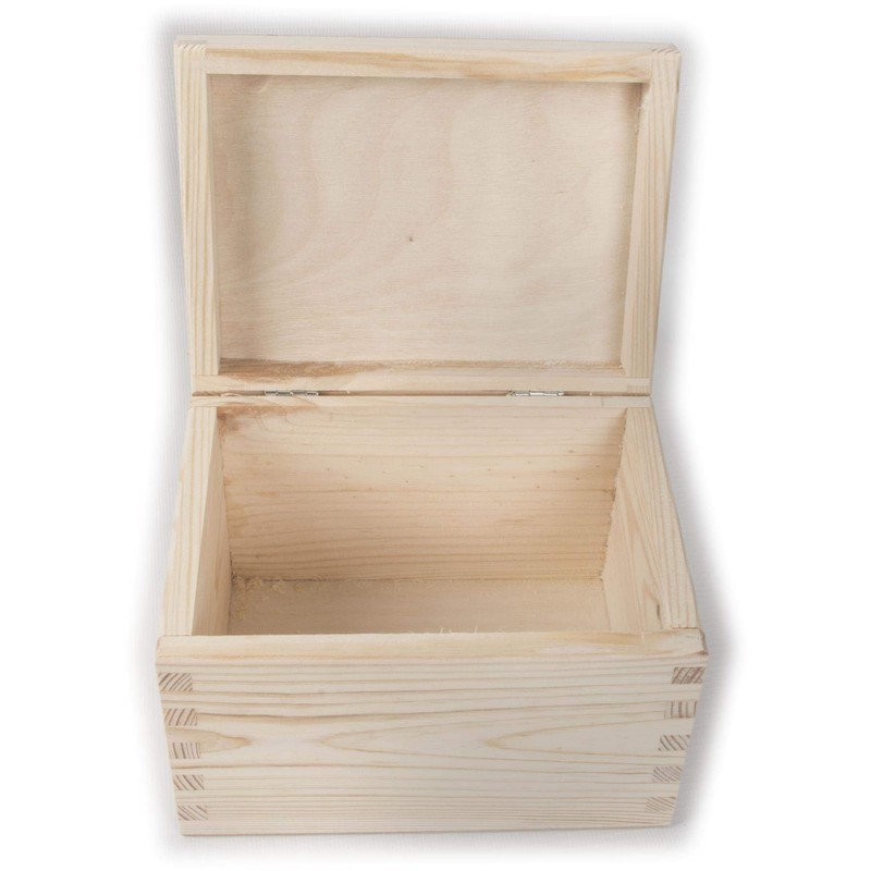 Small Rectangular Wooden Box with Lid | 16 x 12