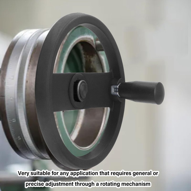 Round Hand Wheel Revolving Knob Handle 2 Spoked Lathe Milling