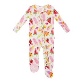 EASWEET - Ropa de pijama con pies para bebé, viscosa de bambú, con cierre de 2 vías, recién nacidos, Helado dulce, 12-18 Meses