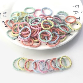 Knurled Rubber 0.8 inch (2 cm) Hair Rubber for Kids, Kids, Knurled Rubber, Mini Hair Elastic Simple Set, Hair Rubber, Simple, Gentle on Hair, For School or Everyday Use (Macaron)