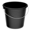 Plastic Bucket Round 5 L Black with Metal Handle