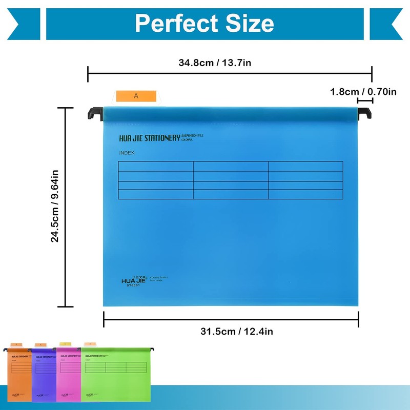 A4 Suspension File, MerryNine 15PCS Polypropylene Filing Cabinet Suspension File