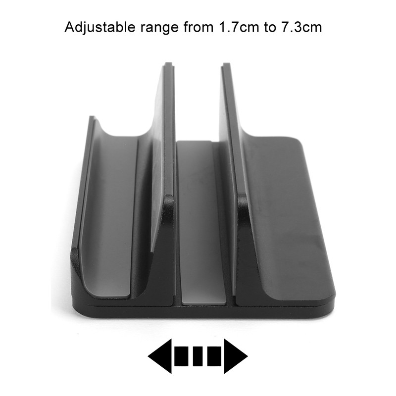 Vertical Laptop Stand Adjustable Aluminum Multipurpose Desktop Computer Laptop StandBlack