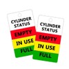 Cylinder Status Sign Tags,Full,in Use,Empty Cylinder Cardboard，4x2 Inch,100 Pcs Per