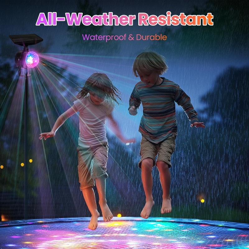 OTDRMETA Trampoline Led Lights, Trampoline Lights Solar Powered Outdoor Waterproof