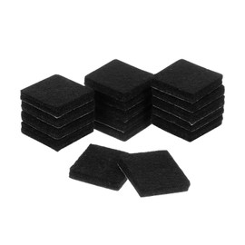 uxcell Furniture Pads,16Pcs 1"- Square Self Adhesive Felt Furniture Pads, Floor Protectors for Furniture Feet Chairs Legs Hardwood Floors (Black)