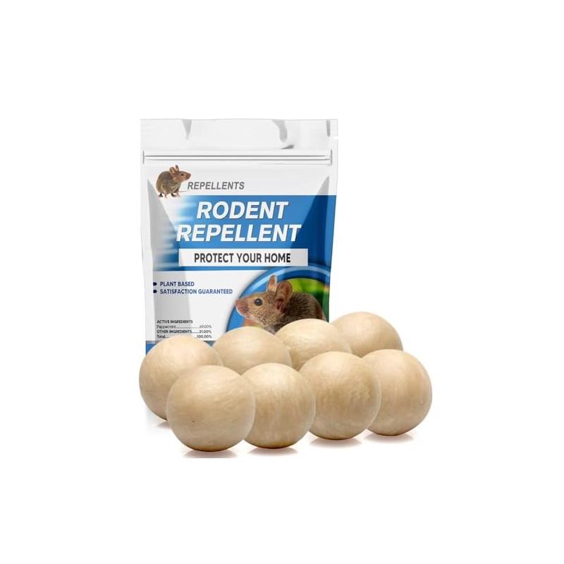 CONKAT Rodent Repellent - Natural Peppermint Balls for Mice