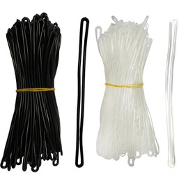 200-Pack 5.7-Inch Clear Plastic Luggage Tag Straps – Transparent Bag Tag Loops for Suitcases, Name Tags, ID Badges, and Travel Label Fasteners