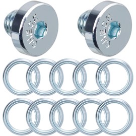 OAUTOO 12pcs Automatic Transmission Pan Drain Plug with Gasket Kit for Toyota 90341-10021, 35178-30010 4Runner Fj Cruiser Land Cruiser Sequoia Tacoma Tundra fits Lexus GS GX is LC LS LX RC SC 2003-On