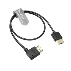 Uonecn 8K HDMI 2.1 Cable for Atomos Ninja V, 48Gbps Ultra High Speed Thin HDMI Cable, Straight to Left Angle Short HDMI Cable for Sony A7IV, Z-CAM F6, Red Dolby Atmos, 8K/4K TV, Laptop 50 cm / 19.7