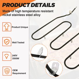 316415900 Bake Element Range/Oven by Beaquicy - Fit for Frigi-daire Cros-ley Oven/Range - For fefl79dsd feflm605dcd fefl79dsf