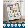 SEIRIONE Sturdy Kids Bookshelf, Children Display Rack, 4 Sling and