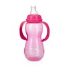 Nuby Non-Drip 3-Stage Bottle 11 Ounce, 2 Count, Pink/Purple