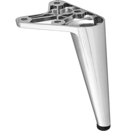 Gedotec Furniture Feet Made of Metal Cabinet Foot | Pack of 4 - Feet for Furniture | Torin | Polished Chrome | Feet 10 cm - with Load Capacity up to 100 kg | Cabinet Legs for Screwing on | Furniture