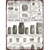 1922 Fruit Jelly Jars Ball Perfect Mason Ideal Pint Quart Metal Sign 9x12" 60743