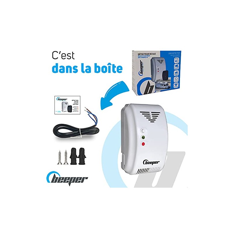 BEEPER DET-GN101 Natural and Sleepering Gas Detector (Black)