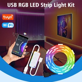 Wifi TV Strip Light USB 5v 5050rgb Colorful Music Sound Control Graffiti Intelligent Backlight Strap