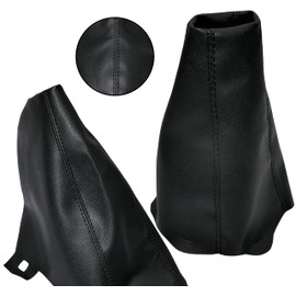 AERZETIX - C57740 - Gear Lever Bag - Gear Stick Gaiter and Handbrake Boot - Compatible with Mini Cooper One D S R50 R53 from 2001 to 2006 - Colour: Black - Faux Leather