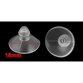 18mm/0.7" Furniture Desk Glass Transparent Anti-Collision Suction Cups Sucker Hanger Pads for Glass Plastic Without Hooks, Pack of 10