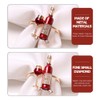 Hemoton Fall Napkin Rings 4pcs Wedding Napkin Rings Red Wine