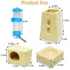 PINVNBY Ceramic Hamsters Hideout, Hamster Food Bowl and Water Bottle