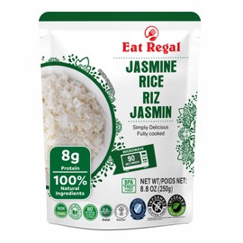 Eat Regal Jasmine Rice, Ready-to-eat Pouches, 8.8 oz, Pack of 6