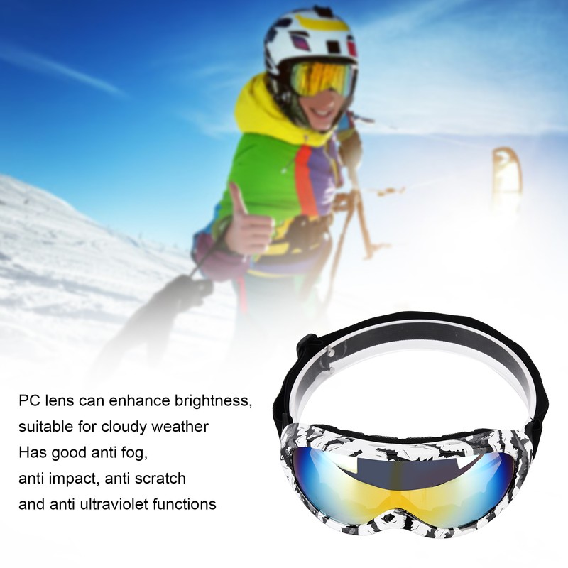 Single Layer Professional Ski Goggles Windproof Outdoor Riding UV Protection
