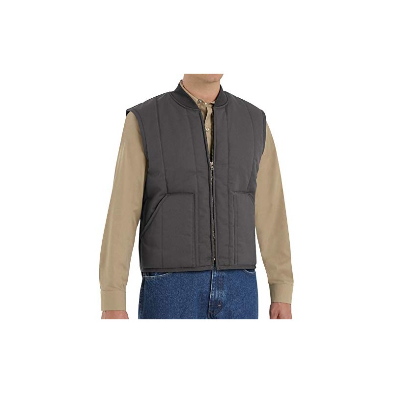 Red Kap Men's Quilted Vest, Charcoal, Medium