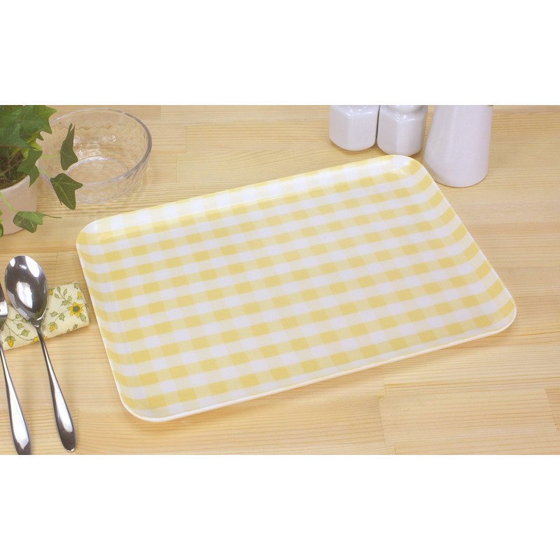 tatu Craft CN Luncheon Tray Milk Check with Non-Slip plastic