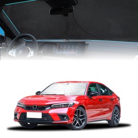 INSAUTO - Protector de parasol para parabrisas Civic 2024, ajuste personalizado para Honda Civic 2022 2023, visera plegable, protector de ventana delantera, reflector de rayos UV, accesorios de coche