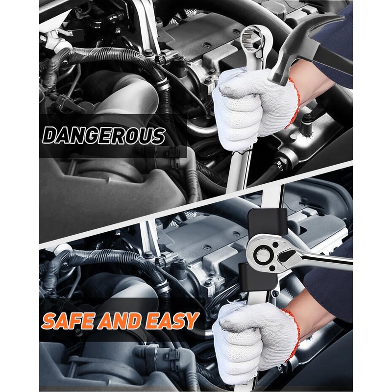 QUICKWOLF Wrench Extender Tool and Wrench Extender Tool Bar, Universal