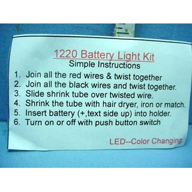 Creative Reproductions Miniature 1220 Battery Light Kit 1 LED COLOR CHANGING Light  1/12th