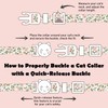 2 Pack Cotton Breakaway Cat Collars Set with Bell and