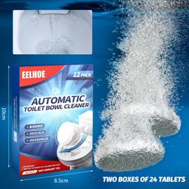24 Pezzi Tavoletta Pulisci WC, Tavoletta Pulizia WC, Tavolette Pulizia WC, Tavolette Anticalcare WC, Compresse per Pulizia Del WC, per Rimuovere Depositi Calcare Ostinati e Incrostazioni Urina