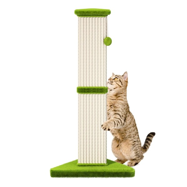 Meowhomm 32" Tall Cat Scratching Post with Ball, for Medium