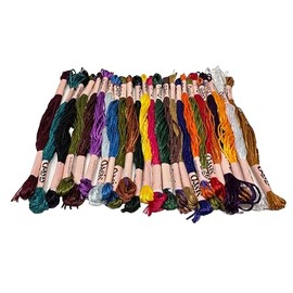 Pack of 25 Multi Colours Oasis Large Silk Skeins Threads Hand Embroidery/Most Demanding Rainbow Colours Silk Threads Skeins/Silk Floss Rayon/Stranded Shinning Embroidery/Cross Stitch UK