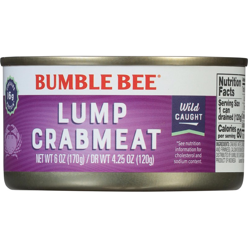 Bumble Bee Lump Crab Meat, 6 oz Can (Pack of